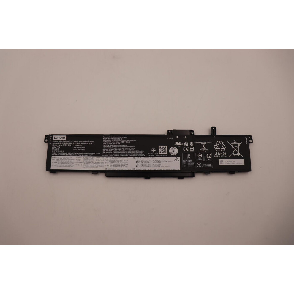 Lenovo Internal Li-Ion Battery 94Wh Capacity 11.52V Voltage Compatible With Thinkpad P16 Series Laptops.