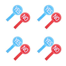8Stk Mehrfarbige Klassenzimmer-Paddles Aus -Nein