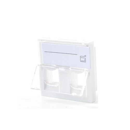 Lanview by Logon EURO OUTLET 45x45 - 2-PORT MODULE 1