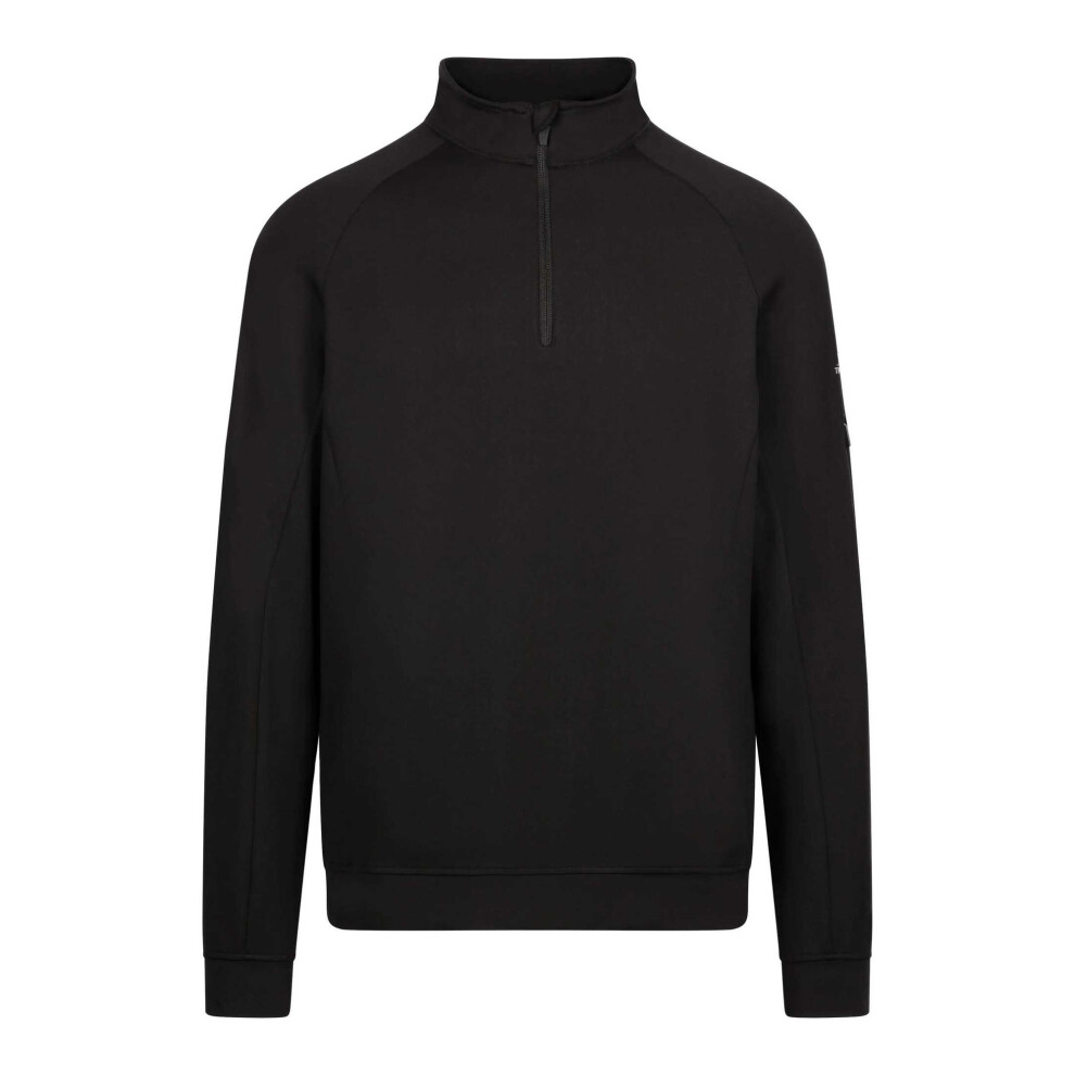 Trespass (M, Black) Mens Zakery Half Zip Sweatshirt