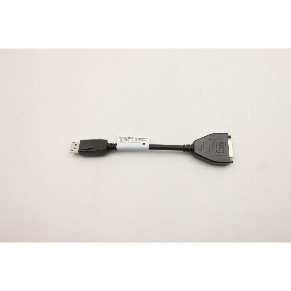 Lenovo Dp To Dvi Dongle Cable Converts Displayport Signals To Dvi Compatible With Desktops And Notebooks.