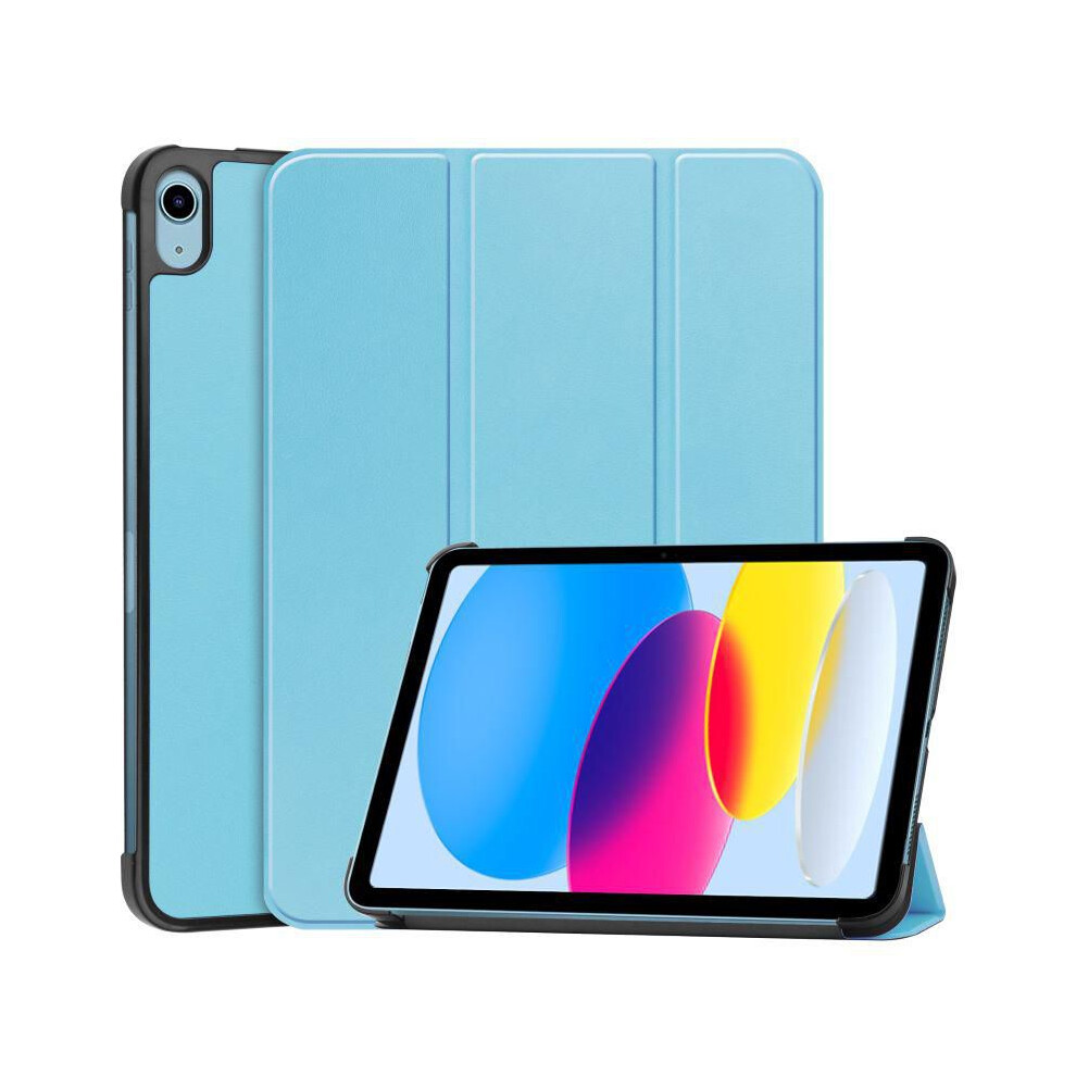 Coreparts For Apple Ipad 10Th Gen 10.9-Inch (2022) Tri-Fold Caster Hard Shell Cover With Auto Wake Function - Sky Blue 5715063027035