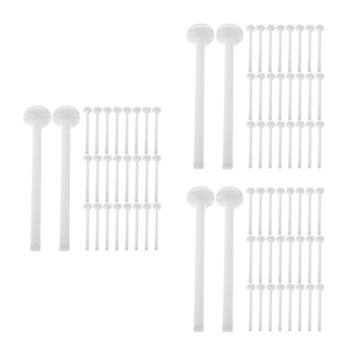 150Pcs Plastic Bird Stand Perches White for Parakeet Cage Accessories 2