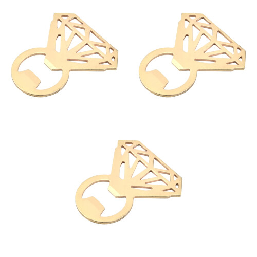 6Pcs Bottle Opener Metal Alloy Beige Comfortable Handle 1