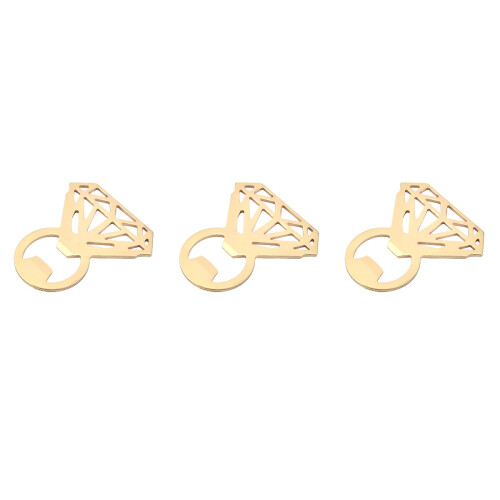 6Pcs Bottle Opener Metal Alloy Beige Comfortable Handle 2