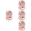 4Ensembles Couture Mini Rose Plastique Pour Rangement Sûr 5