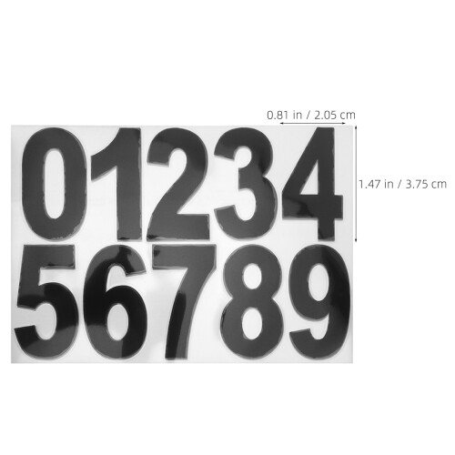 Stickers Numéros Étanches Adhésifs Pour Adresse Maison Noir 1