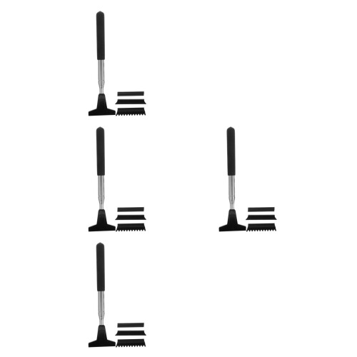 4Sets Retractable Car Mirror Squeegee Black Silicone Window Cleaner 2