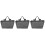 3Pcs Multifunctional Grey Wheelchair Side Bag with Adjustable Straps 3