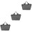 3Pcs Multifunctional Grey Wheelchair Side Bag with Adjustable Straps 4