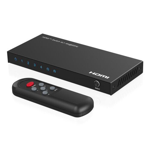 MicroConnect 4K@60Hz HDMI Switch 4x1 HDCP 2.2 w/ Remote control