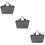 3Pcs Multifunctional Grey Wheelchair Side Bag with Adjustable Straps 8