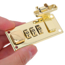 4Pcs Compact Gold Travel Locks Zinc Alloy Combination Case Locks