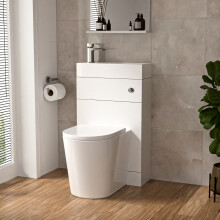 Nes Home Compact 2-in-1 Back to Wall Toilet and WC Unit Combined Basin