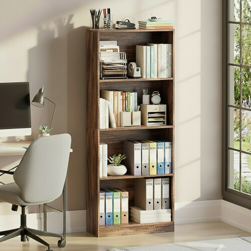 Vida Designs (4 Tier Large) Cambridge Wooden Bookcases Shelving Display Storage Unit