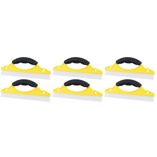 6Pcs Hanging Rope Shower and Window Cleaner Squeegee in Yellow 2