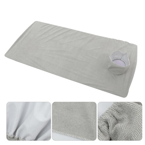 Drap De Lit Esthétique Gris En Élastique Et