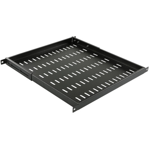 Lanview by Logon D=470mm FIXED SHELF ADJUSTABLE SIDE ARM BLACK