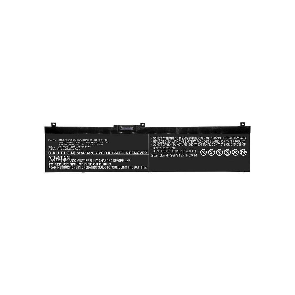 Coreparts Laptop Battery 91.20Wh Li-Pol 11.4V 8000Mah Black 5715063510919
