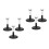 6Pièces Base Présentoir Noir PVC - Support Figurines Action Et Poupées 5