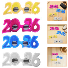8Pcs Colorful Plastic New Year 2026 Party Glasses Fun Festival Eyewear