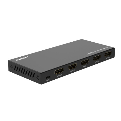 MicroConnect 4K@60Hz HDMI Switch 4x1 HDCP 2.2 w/ Remote control 1