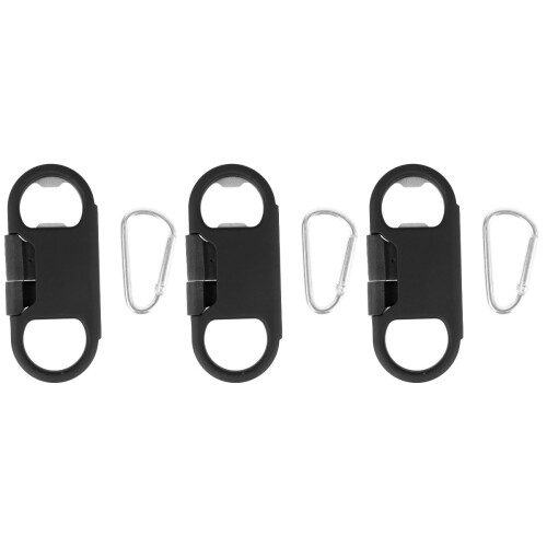 3Stk Lade Kabel Schlüsselanhänger Mit Flaschenöffner Schwarz 2