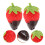 8Pcs Multi PVC Artificial Strawberry Charms for DIY Crafts and Display 8