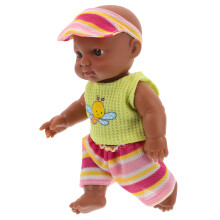 3Stk Weiche Vinyl Baby Puppen Realistisch Reborn Schwarz Für Kinder