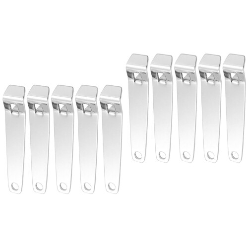 10Pièces Mini Ouvre-Flacon Réutilisable Portable Argent 2