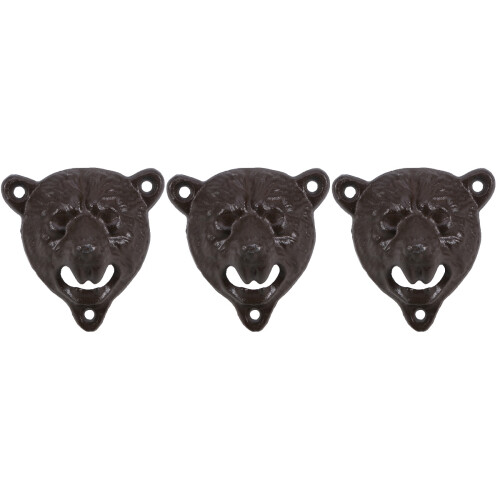 3Pièces Ouvre-Bouteille Mural Marron Fer Pour Usage 2