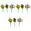 9Pièces Décor Branches Fruits Assorties Maison Restaurant 2