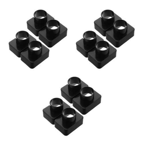 12Pcs Car Ac Vent Extension Adapter Black Plastic for Quiet Airflow 1