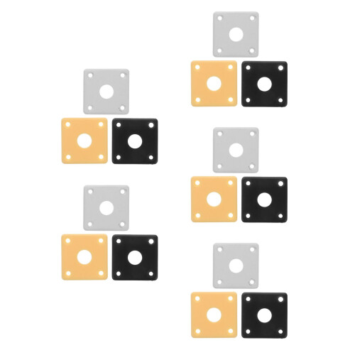 15Pcs Curved Plastic Jack Plates for Guitar Accessories Multicolor 2