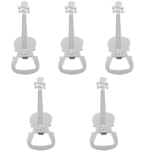 5Pièces Décapsuleurs Métal Design Argentés Accessoire Portable 1