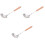 3Pcs Multi Color Stainless Steel Ladle Cooking Spoon Solid Long Handle 3
