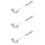 3Pcs Multi Color Stainless Steel Ladle Cooking Spoon Solid Long Handle 8