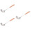 3Pcs Multi Color Stainless Steel Ladle Cooking Spoon Solid Long Handle 7