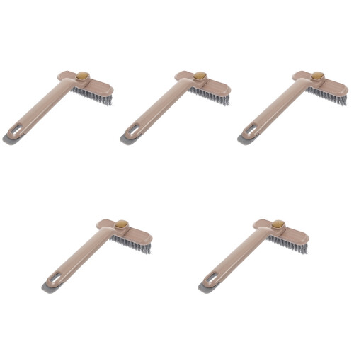 5Pcs Brown Multipurpose Crevice Cleaning Brushes with Sturdy Bristles 1