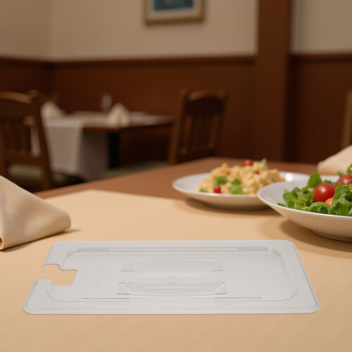Stackable Clear Food Pan Lids 1/3 Size Buffet Cover 2