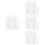 48Pcs White Plastic Bathroom Toothbrush Holder Cups Multi-Purpose Cups 5