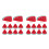 20Stk Wiederverwendbare Kunststoff Wassermelon Charms Rot 4