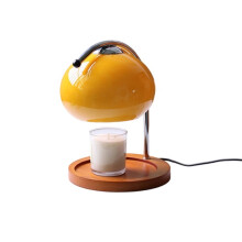 Lampe Chauffe-Bougie avec Variateur, Style Rétro, en Verre, pour L'Aromathérapie, pour Bougies Parfumées en Pot, Prise Américaine