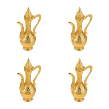 4Pièces Pot À Vin Rétro Métal Élégant Pour Décoration