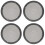 4Pcs Durable Plastic Black Car Speaker Replacement Mesh Covers 4