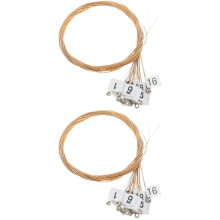 2Sets Light Yellow Brass Lyre Strings with Steel Wire for Bass Lyre