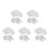 5Sets Sturdy Silver Bed Rail Hook Parts for Universal Bed Frame Repair 5