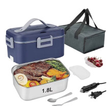 Elektrische Lunchbox mit Großem Fassungsvermögen, 75 W, mit Seitlichem Wärmer, Auslaufsicher, für Auto und Heizung, US-Stecker