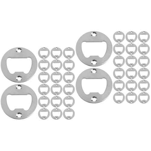 40Pcs DIY Bottle Opener Accessories Silver Iron Opener Inserts 2