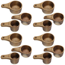 12Pièces Cuillères En Bois Précises Pour Café Cuisine Marron